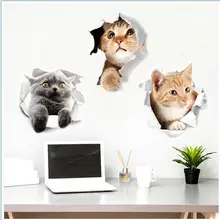 Kun Still Cross Border стиль 3D с отверстиями милые магниты на холодильник с кошачьим выражением сантехника с днем рождения KS2005-2007