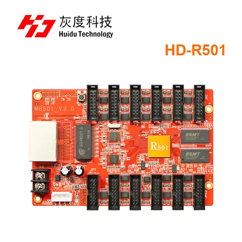 

Huidu HD-R501Huidu HD R5 receiving card 12x Hub75 ports support 1/32 scan led video display work with C10C/HD-C35/HD-A3/HD-T901