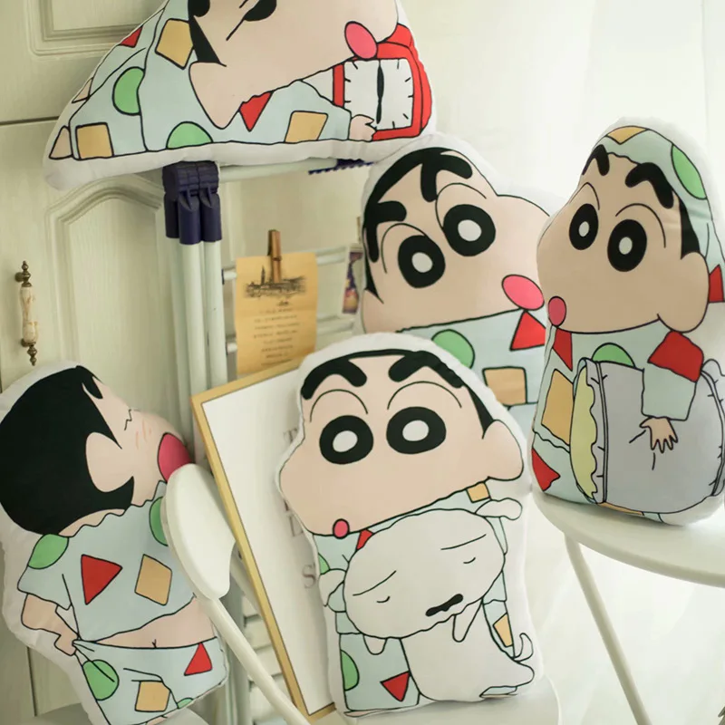 

Crayon Double-Sided Printed Plush Pillow Cartoon Anime Peripheral Bedside Sofa Cushion Washable
