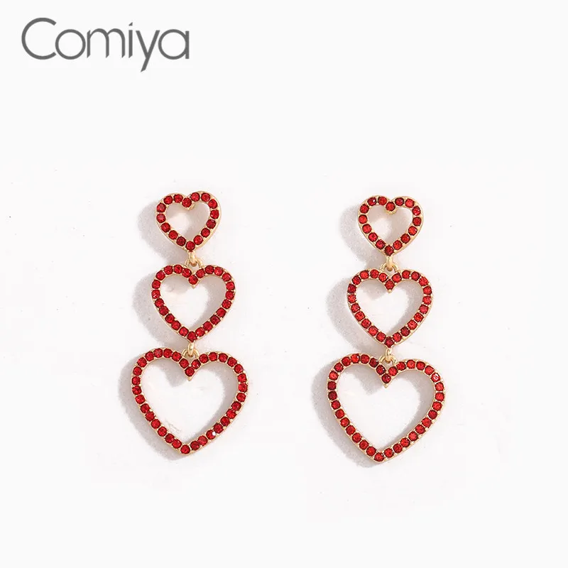 Серьги подвески из цинкового сплава Comiya серьги с большими звездами и сердечками