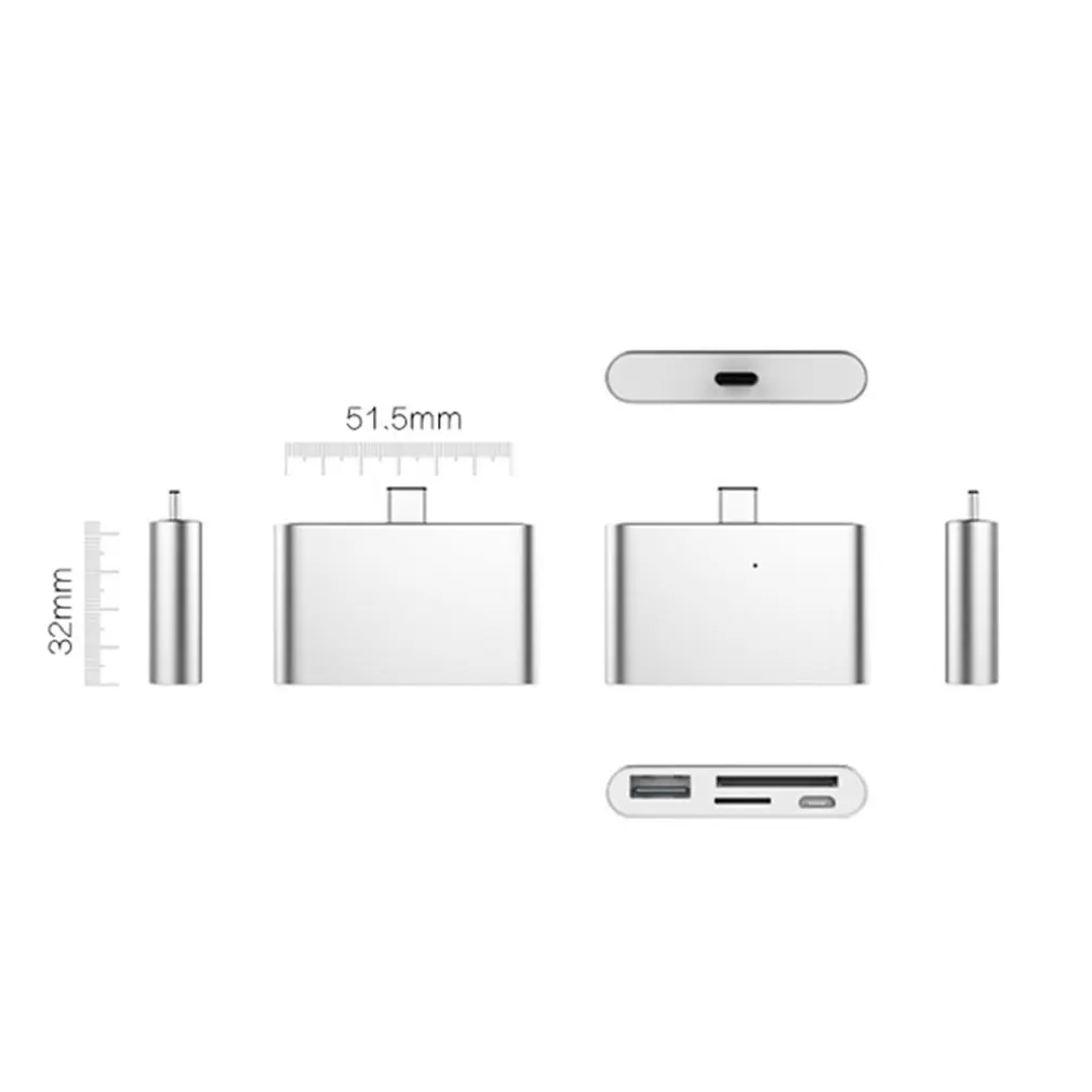 4 в 1 USB кард-ридер адаптер тип гнездо SD Micro SD TF подключение камеры смарт-карта памяти для смартфонов ПК type-C порт