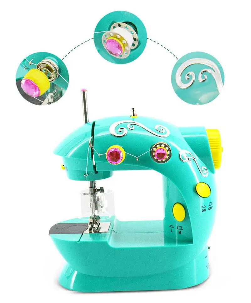 Веселый магазин электрическая маленькая портативная Маленькая детская швейная машина для девочек