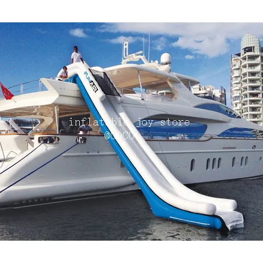 Бесплатная доставка по воздуху! Гигантский плавучий надувная горка для яхт на