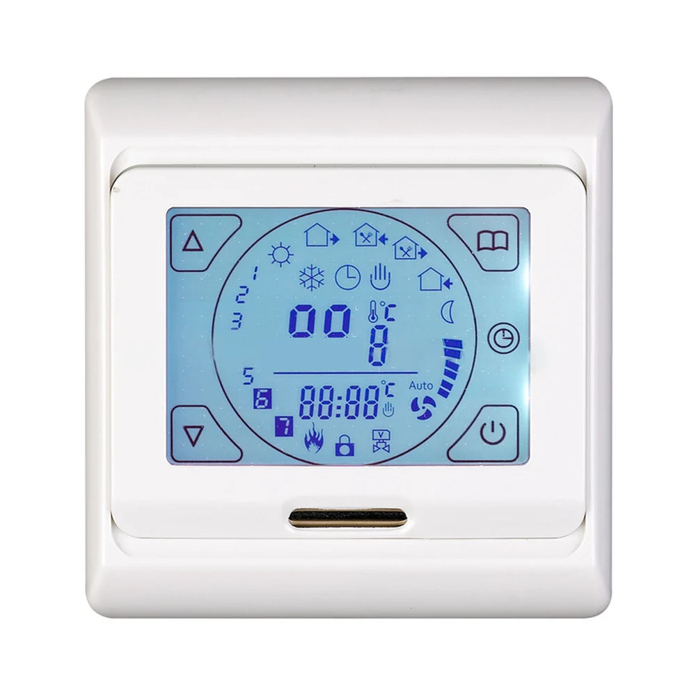 

Weekly Programming Thermoregulator Touch Screen Heating Thermostat for Warm Floor Electric Heating System Temperature Controller