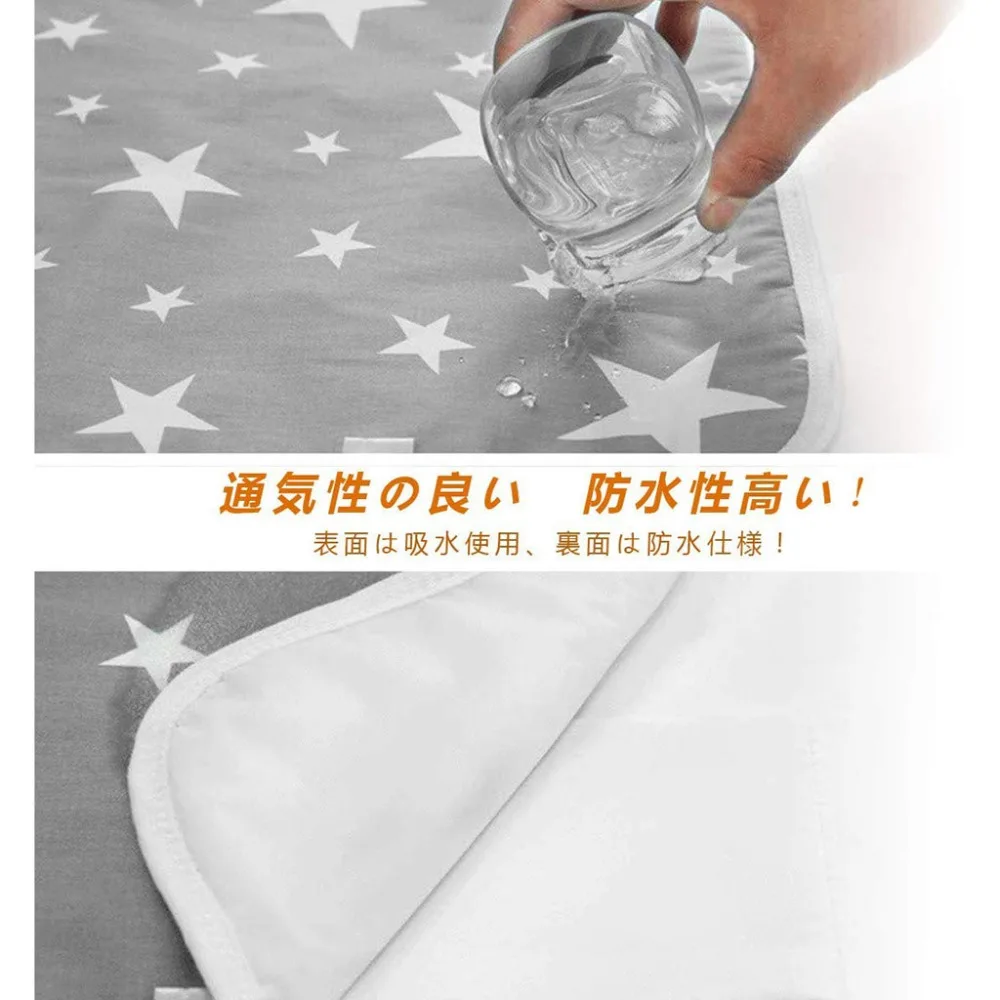 Детская Пеленка-подкладка из хлопка для новорожденных, портативная Узорчатая Пеленка, водонепроницаемая подстилка-кровать, коврик для игр, удобный портативный
