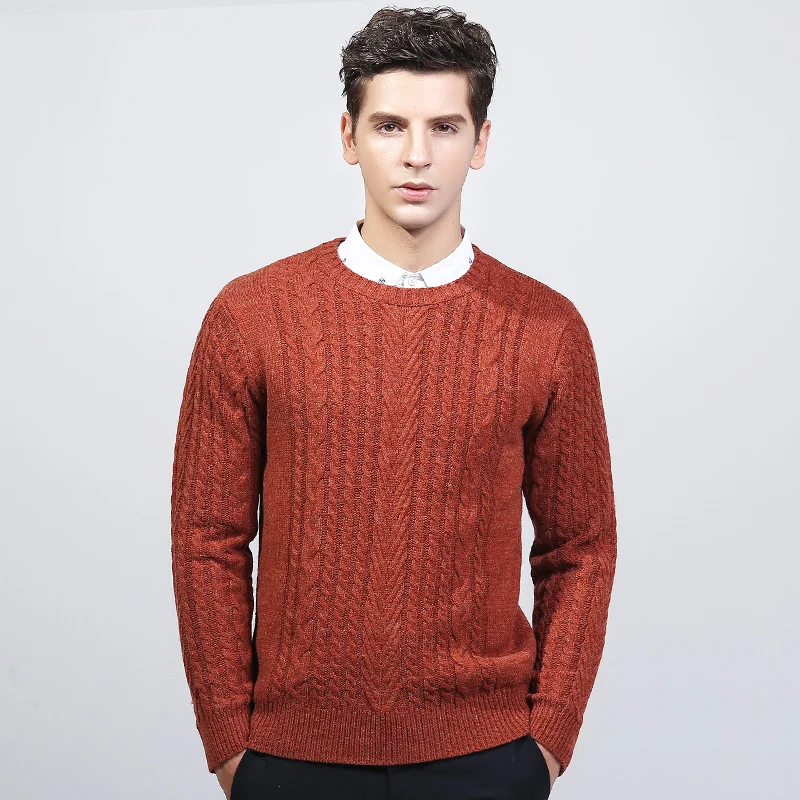 

sweater turtle neck 2019 fashion thicken casual sweater coat men slim sweater overcoatLong-sleeved monochrome sweater Low collar