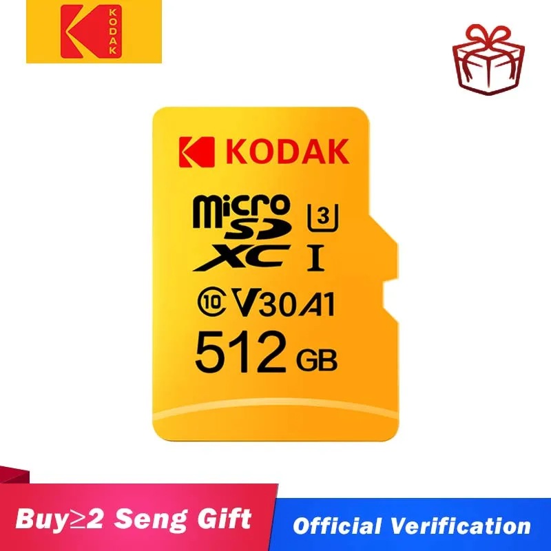 Карта памяти Micro SD KODAK класс 10 128 ГБ 64 32 16 U1 sd kart 4K U3 256 512 ГБ|Карты памяти| |