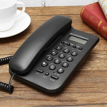 

Home Landline Phone Caller ID Telephone Desktop Corded Dial Back Number Storage for Home Office Hotel Restaurant