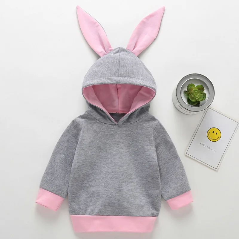 

Cute Rabbit Ear Hooded Baby Girls Coat New Autumn Tops Kids Warm Jacket Outerwear & Coat Children Clothing Baby Wear Girl Coats