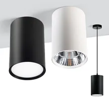 Светодиодный поверхность Потолочная люстра с проводом Висячие 5 Вт/7 Вт/9 Вт/12 Вт/15 Вт/18 Вт белый/черный AC85-265V под потолок пятно света домашний декор