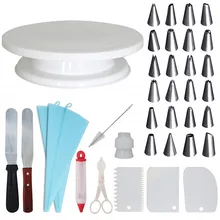 Amazon термальная хлебобулочная база инструмент торт декоративный поворотный скребок 36 шт. DIY набор для выпечки