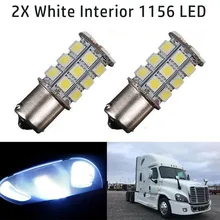 

High/Low Beam 1156 Led Bulbs Interior 12V Parts 27Smd RV 2PCS Replacement 7000K