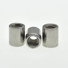 Écrous d'accouplement ronds M3 M4 M5 M6 M8 M10, écrou d'accouplement long rond en acier inoxydable 304, écrou de connexion à vis mère