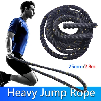 

2.8m x 25mmFitness Heavy Skipping Jump Rope Crossfit Weighted Battle Rope Diameter Improve Strength Fitness Home Gym Equipment
