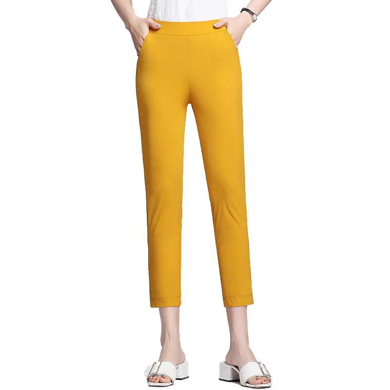 capri jeans 2022 NEW summer elastic women high waist casual thin pants zde2997 adidas pants
