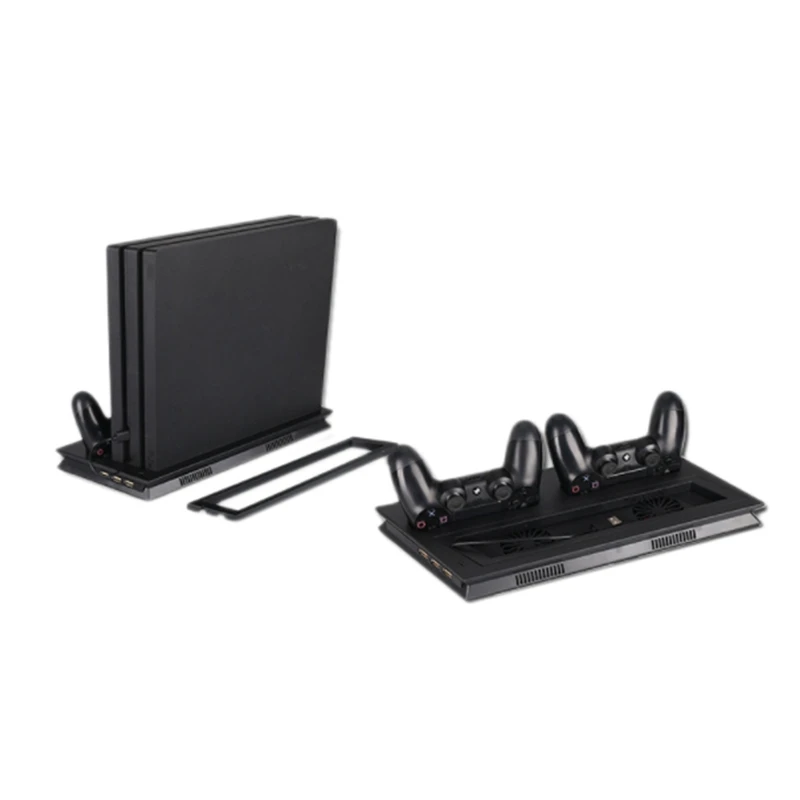 Вертикальная подставка с охлаждающим вентилятором для PS4 Slim/Pro/Обычная Playstation 4, зарядное устройство для геймпада, зарядная док-станция с 3 портами USB Hu
