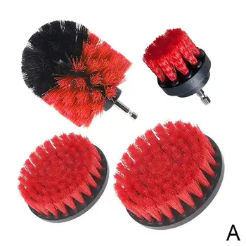 

4-pieces Brush Head Bathroom Kitchen Floor Tile Cleaning Cleaning Brush Grinder Head Cordless Drill Hand Brush Drill Angle Z9L7