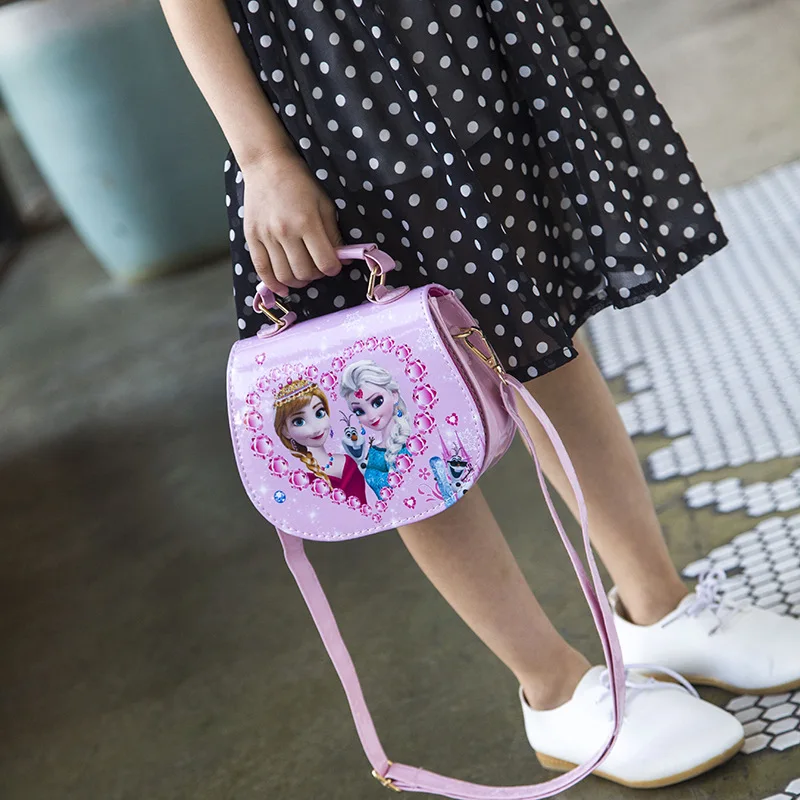 Сумка-мессенджер для девочек от 3 до 7 лет, детские сумки через плечо, плюшевый рюкзак, сумки для девочек, милые Мультяшные сумки с изображением принцесс Эльзы и Анны