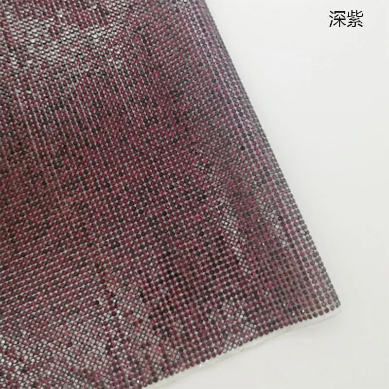 Purple Стекло Алмазная сетка DIY аксессуары практичная одежда сумка для шляп украшения стразы отделка ленты DIY ремесло - Цвет: Purple