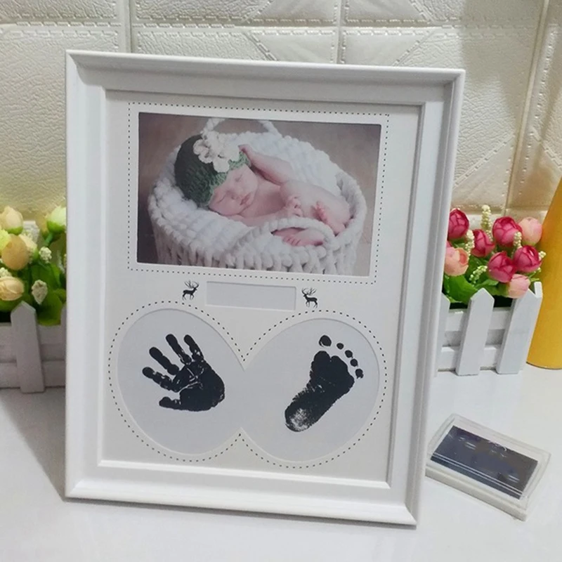 

Baby Photo Frame Photo Frame Newborn Wall for Pictures Handprint Footprint Ink Pad Frame Kid Birthday Gift Cadre Room Decor