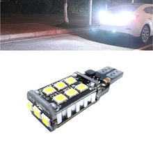 Супер яркий светодиодный светильник T15 W16W 15 SMD 2835 для автомобиля Canbus Реверсивные лампы стоп-светильник резервный светильник s реверсивная лампа CANBUS Белый