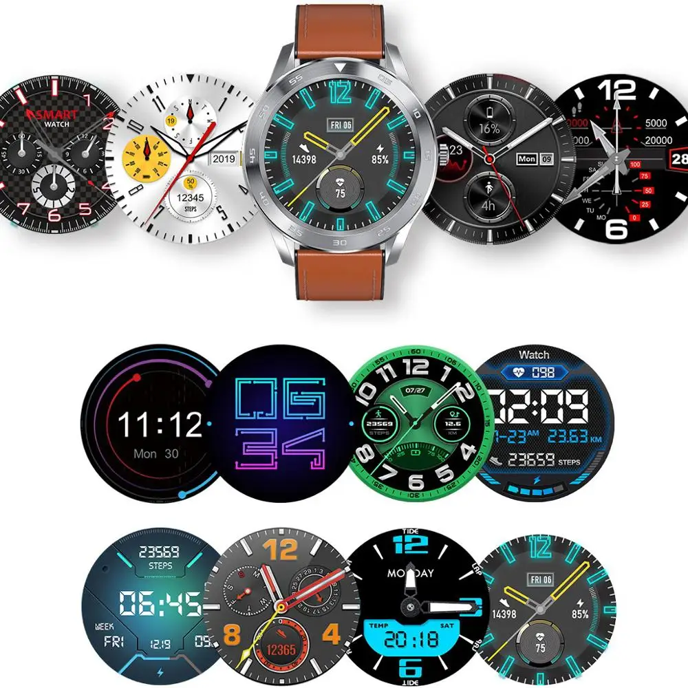 LEMDIOE Bluetooth вызова Смарт часы для мужчин водонепроницаемый IP68 Мульти Циферблат сменный ремешок ЭКГ Ppg Smartwatch для huawei Iphone