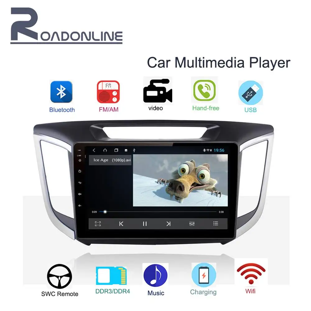 cheap Android car multimedia player 10.1 rsquo; rsquo; HD 2din Touchscreen Radio stereo support in car Bluetooth WIFI FM AM USB AUX GPSfor2017Ix25