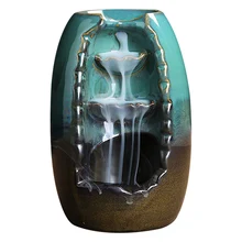 Курильница с обратным потоком для курения, керамическая подставка для благовоний, украшение для дома и офиса P7Ding