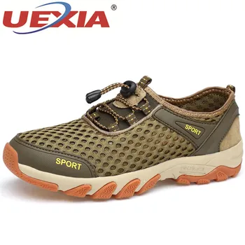 

UEXIA Comfortable Men's Shoes Summer Walking Handmade Breathable Mesh Outdoor Sneakers For Spring Flats Comfortable Casual Shoe