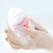 Сферическая силиконовая Очищающая щетка для лица удобная и мягкая чистая поры успокаивает кожу щётка для умывания лица