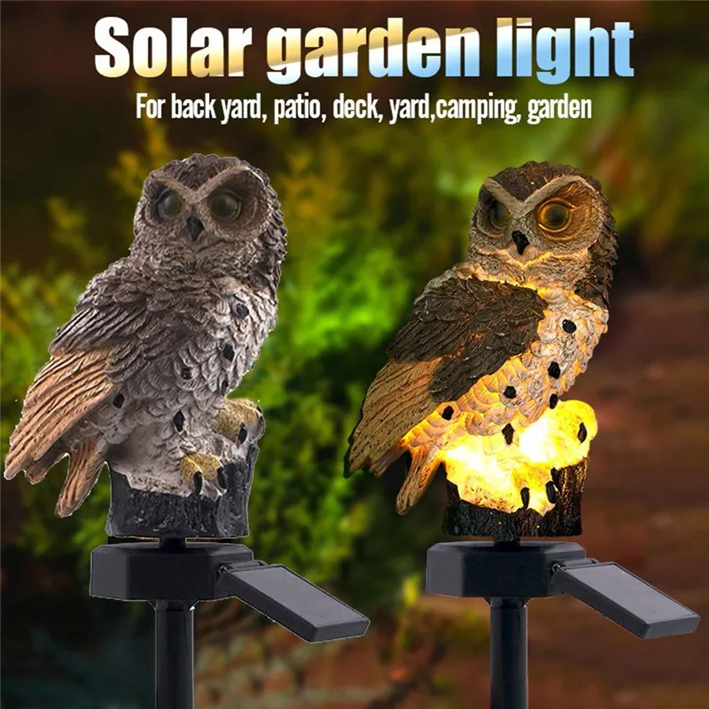 

3D Owl LED Solar Garden Light Waterproof IP65 Light Cartoon Animal Stake Lamp Outdoor Lighting Home Decor Garland Lawn Path Yard