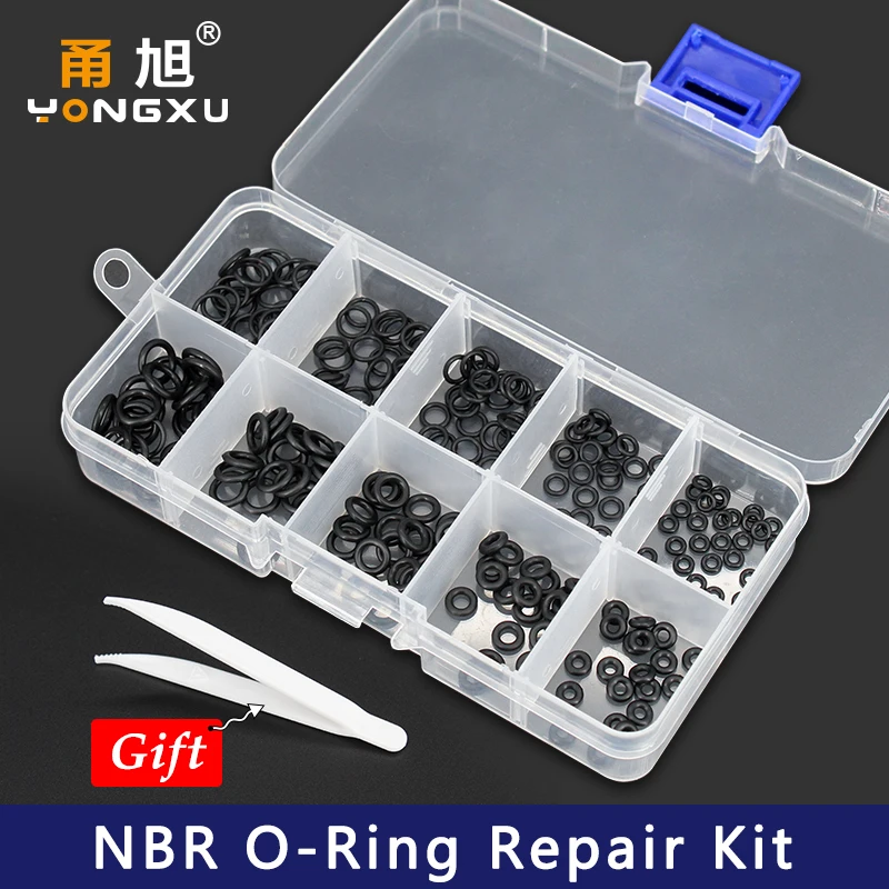 VMQ NBR 씰 링 실리콘 키트 두께 1/1.5mm 니트릴 고무 NBR O-링 가스켓 씰링 링 O 링 고무 키트 세트-.-