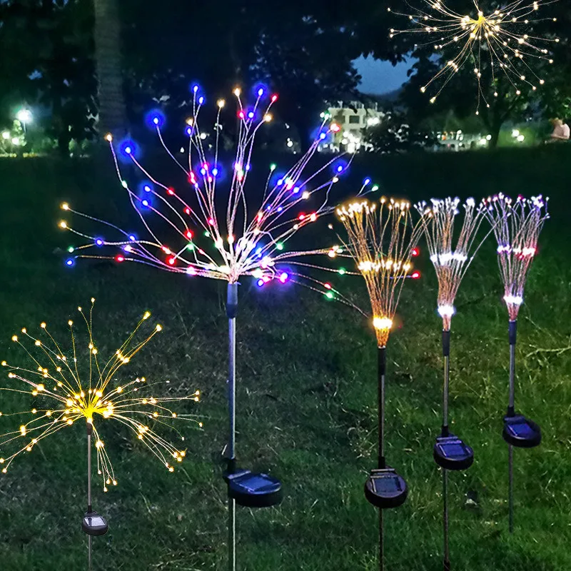 

Solar Fireworks Light Lawn Garden string Light Waterproof DIY Dandelion Decor Lamp Christmas 2021 New Year Decoration