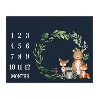 

Monthly Baby Milestone Blanket Wrap Towel Newborn Photo Background Cloth P31B