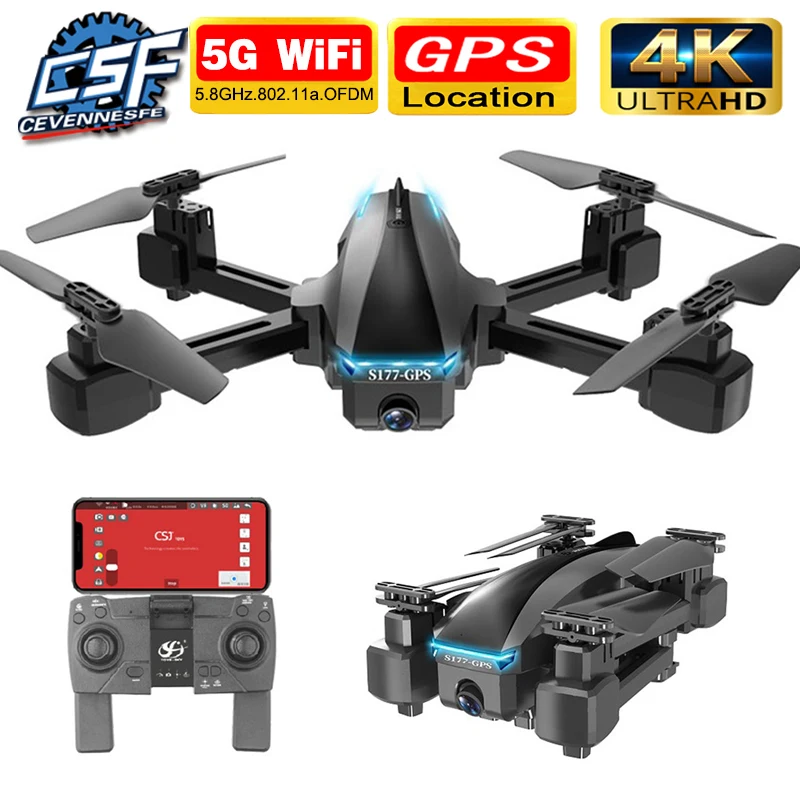 2020 Новый S177 Дрон gps 4k 5G WIFI HD широкоугольная двойная камера fvp дроны 20 мин дистанция