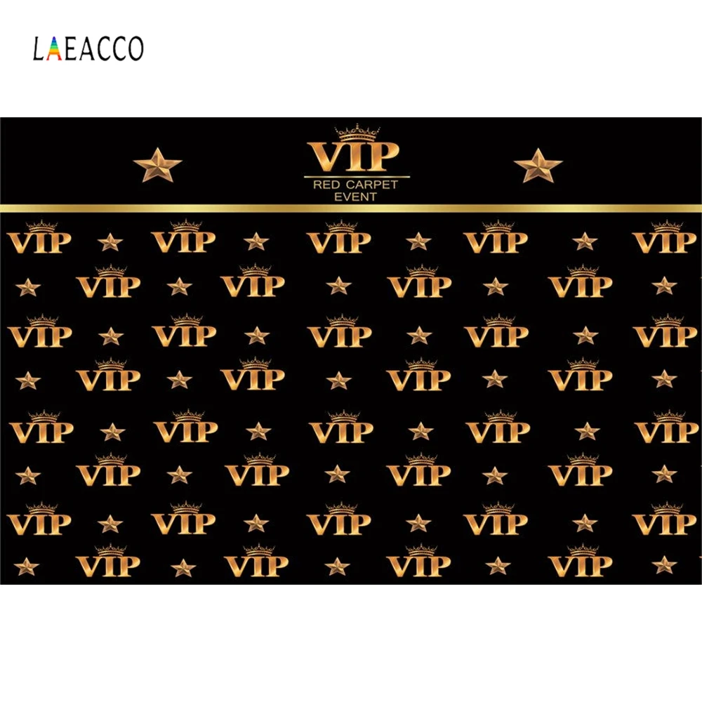 

Laeacco Crowns VIP Birthday Party Photocall Wedding Scene Photography Backgrounds Custom Photography Backdrops For Photo Studio