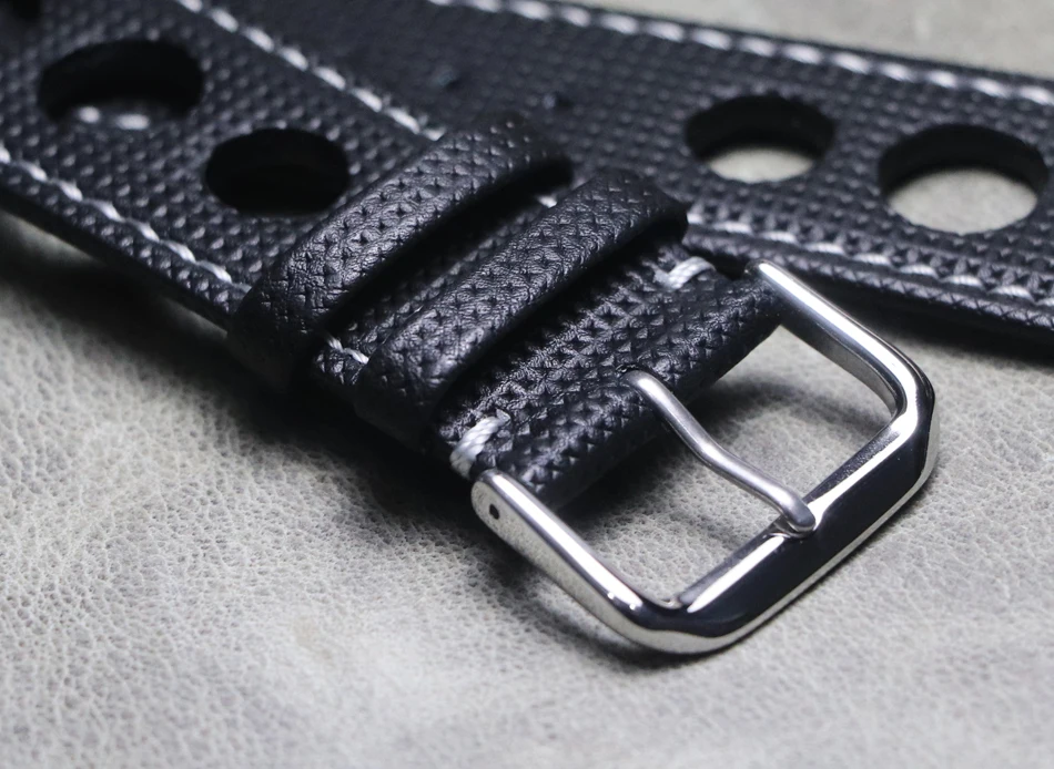 New soft watchband handmade thin 20mm 22mm 24mm three-dimensional embossed leather strap calfskin strap For For SEIKO Fossil