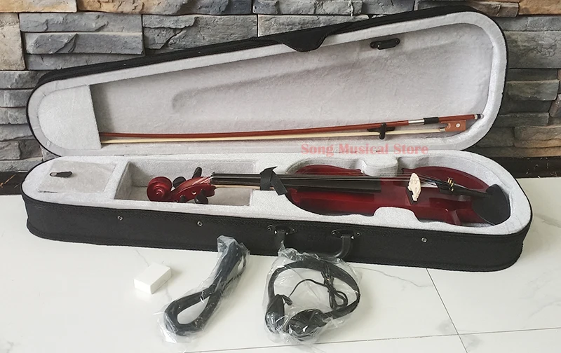 Red 4/4 Electronic Violin