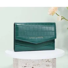 Small Women's Wallet Female Crocodile Pattern Zipper Coin Purses Luxury Designer Card Holder Clutch Ladies Money Bags Handbags