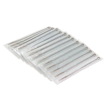

50 Disposable Sterile Tattoo Needles Stainless Steel numr Size 7M1