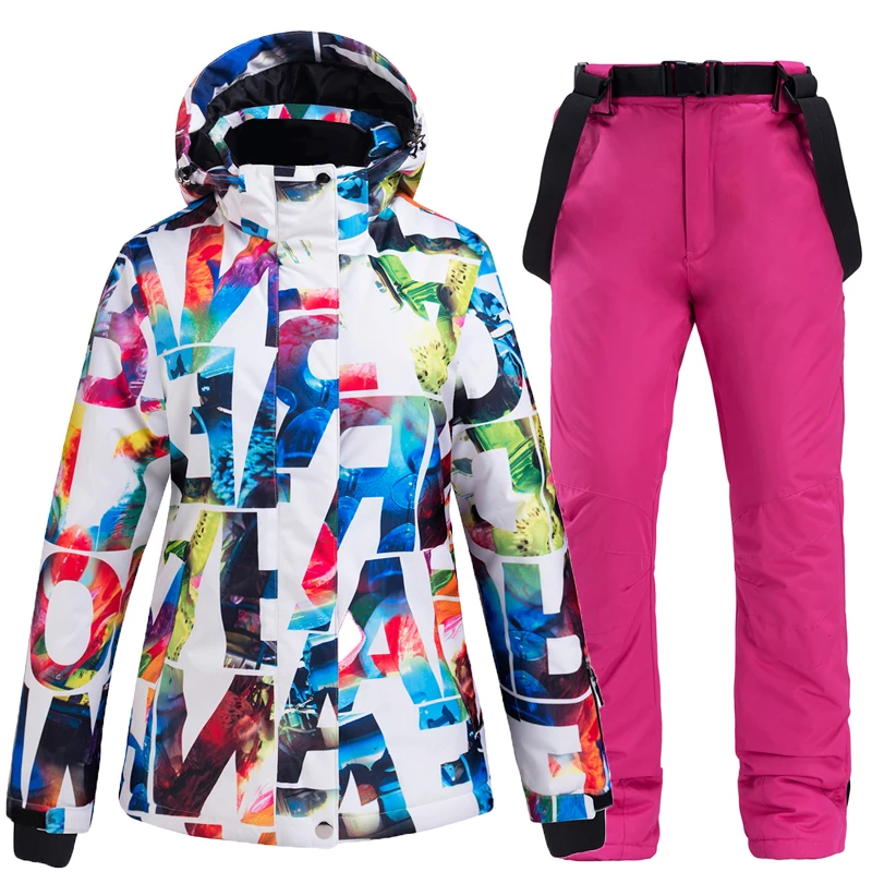 Women Ski Jacket Winter Ski Suit Windproof Waterproof Breathable Warm Snowboard Jackets Pants winter jacket,ski jacket