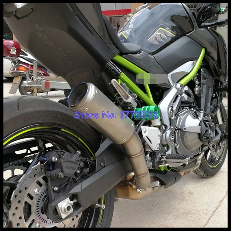 Титановый сплав Z900 мотоциклетный глушитель выхлопной трубы из углеродного волокна без шнуровки Marmitta Moto глушитель выхлопной трубы Z900 мотоциклетный глушитель