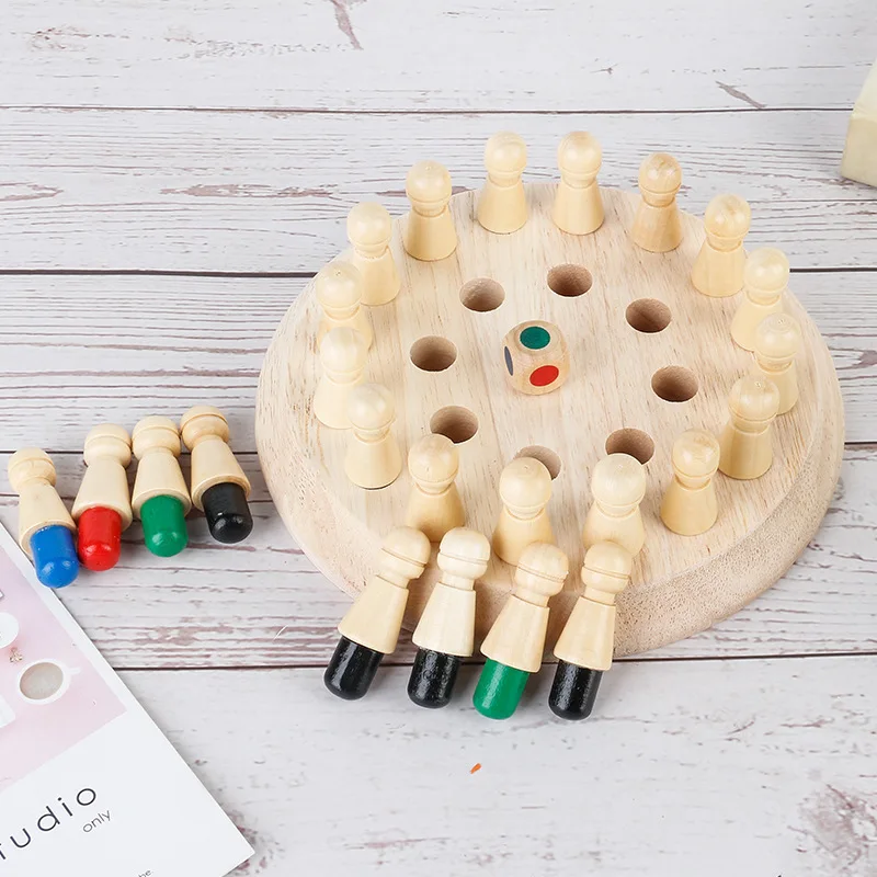 

Wooden Memory Chess Game Puzzle Toys Thinking Memory Training Toys for Children Table Game Eductational Kindergaten Toy 3 Years