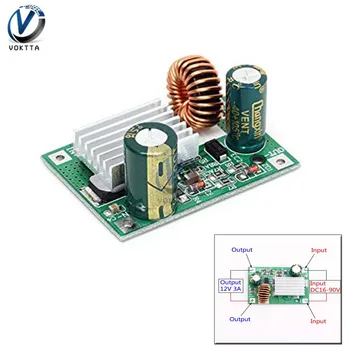 

DC Step Down Power Supply Module Buck Converter 16V 24V 36V 48V 72V 90V to 12V 3A Non-isolated Stabilizer Regulator Module