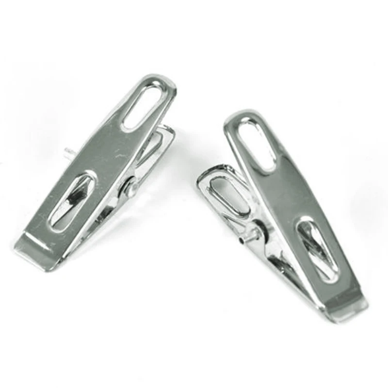 40x нержавеющая сталь прищепки Висячие Клип булавки для стирки ветрозащитные прищепки