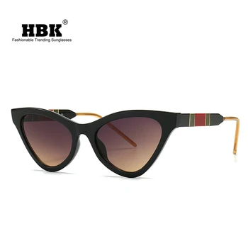 

HBK 2020 Men Women Fashion Small Cat Eye Sunglasses Cool INS Retro Cateye Sun Glasses Unisex Optical Spectacles Clear Eyewear