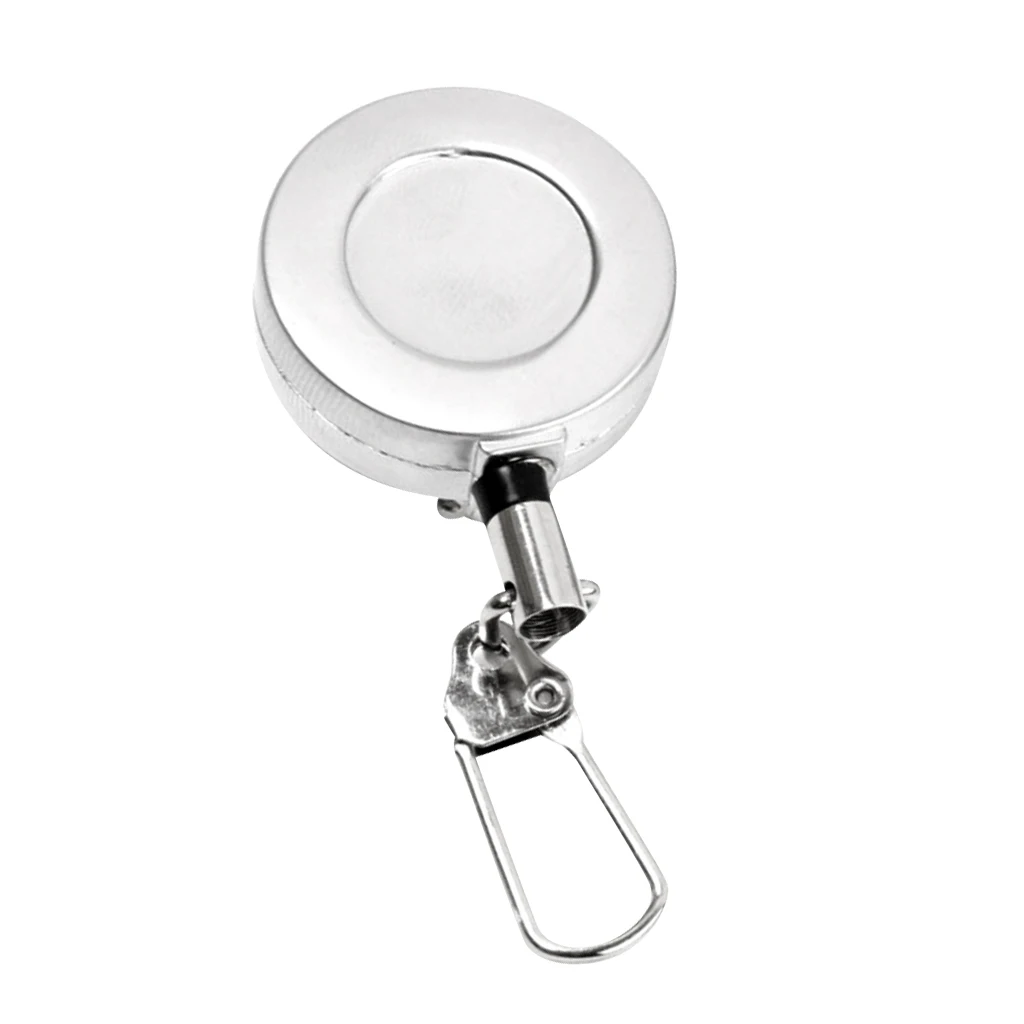 Pin-on Retractor Zinger Gear Stopper for Fishing Travel Hiking Fishing Tools - Silver Pin-on Retractor Zinger Gear Stopper for Fishing Travel Hiking Fishing Tools - Silver