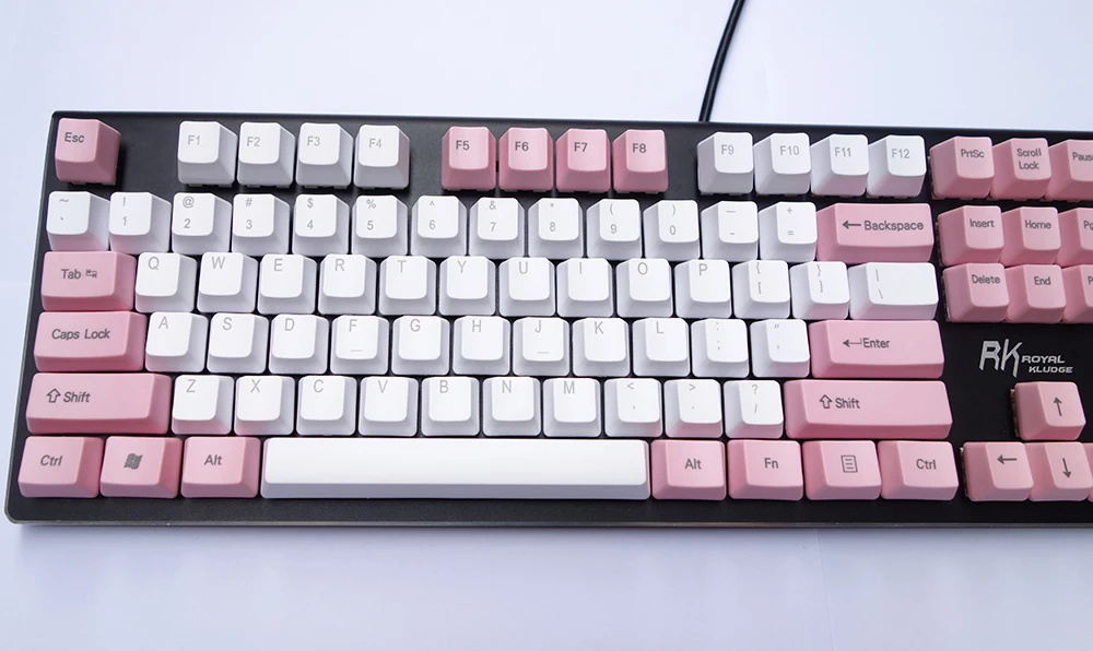 NPKC OEM PBT Keycaps розово-белый смешанный ANSI вариант раскладки 61 Ключ 87 клавиш 108 клавиш для Cherry MX переключатели механической клавиатуры