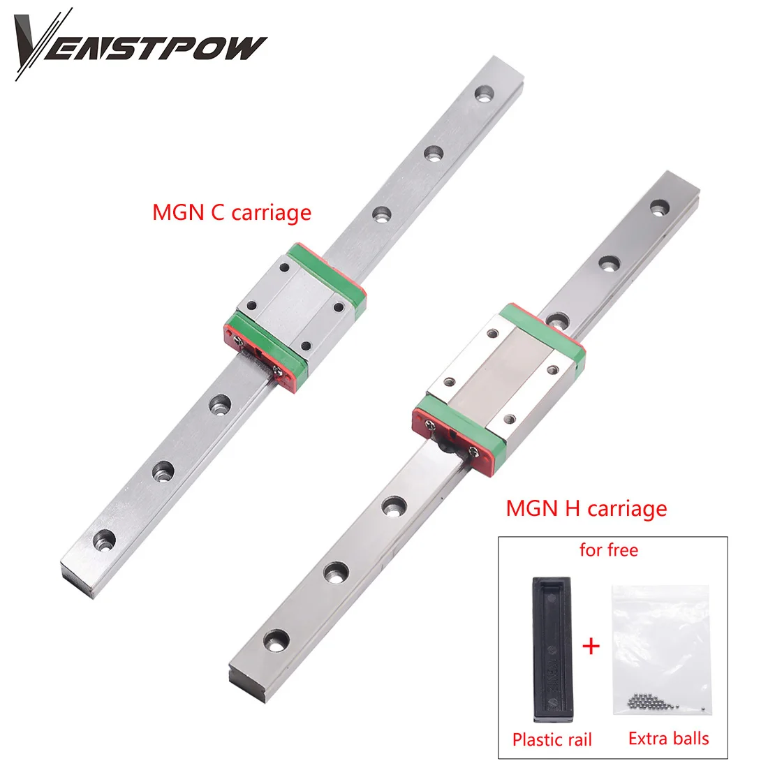 Миниатюрная линейная направляющая MGN MGN12 MGN15 MGN9 300 350 400 450 500 600 мм 1 шт. + каретка MGN12H |