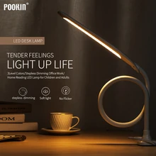  Long Arm Table Lamp Led Flexible Gooseneck Touch Dimming Desk Lamp Clip On Lamp For Reading Bedroom Led Light 3 Color Modes 